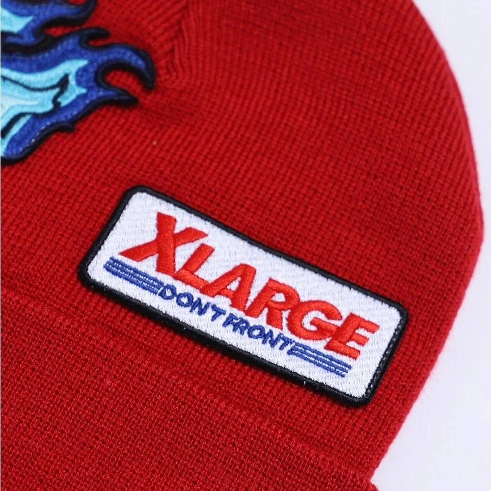 RACING TEAM CUFF BEANIE-Red-ONE SIZE